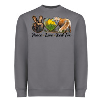 Storm Peace Love Red Fox Heavyweight Sweatshirt - LillyAllenDesigns