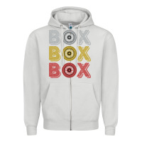 Dove Grey Vintage Retro Box Box Box Formula Racing Zipper Hoodie - longCreatives