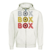 Oatmeal Heather Vintage Retro Box Box Box Formula Racing Zipper Hoodie - longCreatives