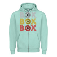 Seafoam Vintage Retro Box Box Box Formula Racing Zipper Hoodie - longCreatives