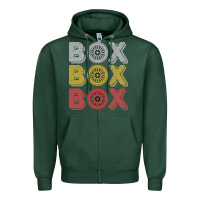 Sports Green Vintage Retro Box Box Box Formula Racing Zipper Hoodie - longCreatives