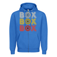 True Royal Vintage Retro Box Box Box Formula Racing Zipper Hoodie - longCreatives