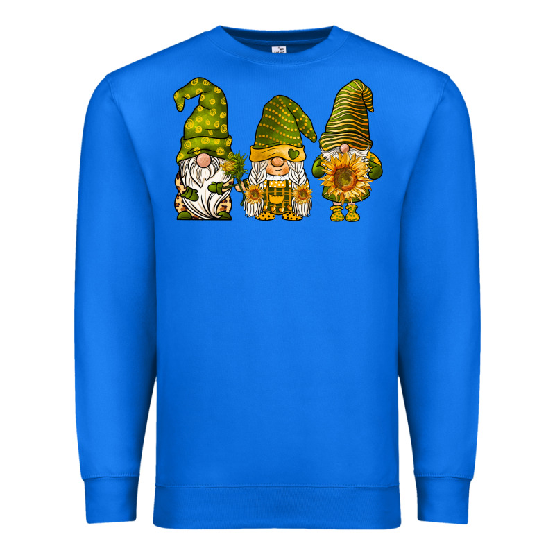 Sunflower Gnomies Premium Sweatshirt by BarkalooDesign | Teevron