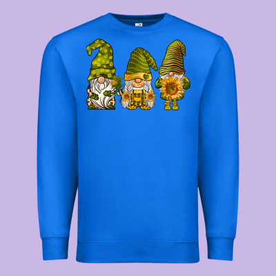 Sunflower Gnomies Premium Sweatshirt Designed By Barkaloodesign