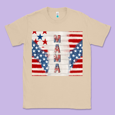 Mama Usa Classic Tee Designed By Tumblerdesignbyshophia