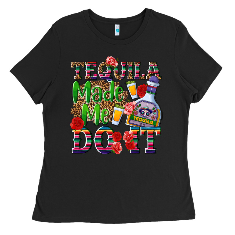 Tequila Made Me Do It Ladies Tee by NancyCooperArtShop | Teevron