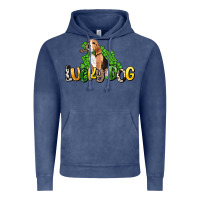 Vintage Denim lucky dog St. Patrick's Vintage Hoodie - HowdyJamesFarm
