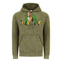 Vintage Olive lucky dog St. Patrick's Vintage Hoodie - HowdyJamesFarm