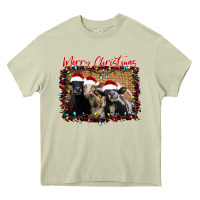 Mossy Merry Christmas Cows Heavy Core Tee - Bettercallsaul