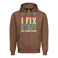 Chestnut that's what i do   i fix stuff and i know things Zipper Hoodie - longCreatives