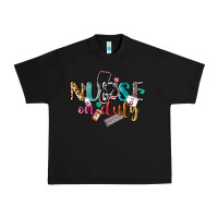 Black Nurse on duty Urban Heavy Tee - CowGirlArtShop