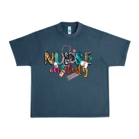 Midnight Navy Nurse on duty Urban Heavy Tee - CowGirlArtShop