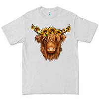 Dove Grey sunflower headband highland cow Premium Tee - Jasminsmagicworld