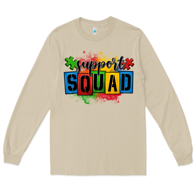 Autism Support Squad Long Sleeve Tee by OliviaCreatesArt | Teevron