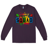 Plum autism support squad Long Sleeve Tee - OliviaCreatesArt