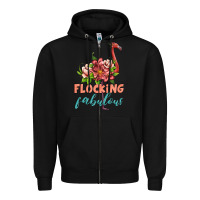 Black flamingo flocking fabulous Zipper Hoodie - Artiststas
