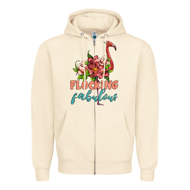 Flamingo Flocking Fabulous Zipper Hoodie by Artiststas | Teevron