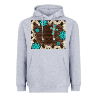 Heather Grey gemstone cross mousepad Heavyweight Hoodie - BarkalooDesign