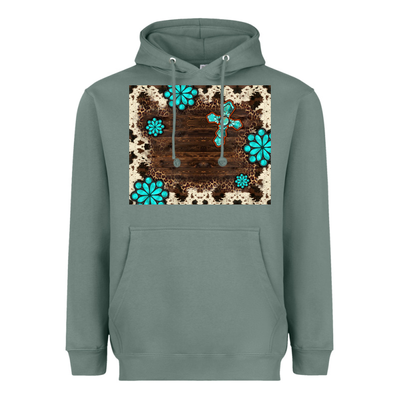 Gemstone Cross Mousepad Heavyweight Hoodie by BarkalooDesign | Teevron