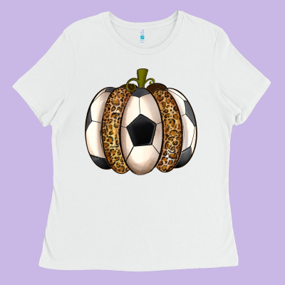 Soccer Pumpkin Ladies Tee Designed By Texasbilliewilder