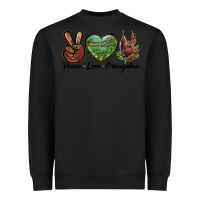 Black Peace Love Orangutan Heavyweight Sweatshirt - LillyAllenDesigns
