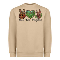 Mushroom Peace Love Orangutan Heavyweight Sweatshirt - LillyAllenDesigns