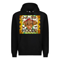 Black Just A Little Moody Premium Hoodie - CowhideDigitalArt