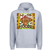 Heather Grey Just A Little Moody Premium Hoodie - CowhideDigitalArt