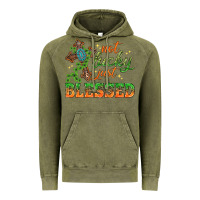 Vintage Olive Not lucky just Blessed with Cross St. Patricks day Vintage Hoodie - HowdyJamesFarm