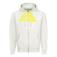 Oatmeal Heather the sarcasm is strong with this one Zipper Hoodie - longCreatives