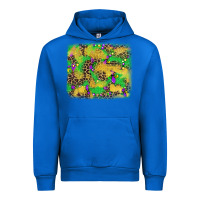 Cobalt mardi gras fleur de lis and leopard background Urban Hoodie - AdoDesignShop