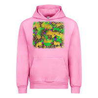 Fuchsia Pink mardi gras fleur de lis and leopard background Urban Hoodie - AdoDesignShop