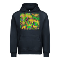 Navy mardi gras fleur de lis and leopard background Urban Hoodie - AdoDesignShop