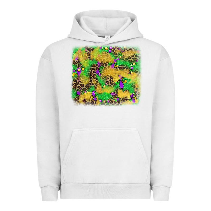 Mardi Gras Fleur De Lis And Leopard Background Urban Hoodie by AdoDesignShop | Teevron