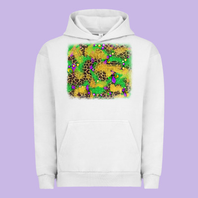 Mardi Gras Fleur De Lis And Leopard Background Urban Hoodie Designed By Adodesignshop