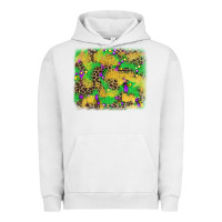 Pigment Lunar Rock mardi gras fleur de lis and leopard background Urban Hoodie - AdoDesignShop