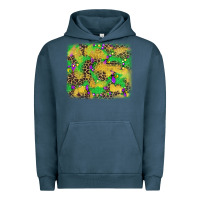 Pigment Midnight Navy mardi gras fleur de lis and leopard background Urban Hoodie - AdoDesignShop