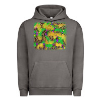 Pigment Tornado mardi gras fleur de lis and leopard background Urban Hoodie - AdoDesignShop