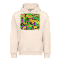Sandshell mardi gras fleur de lis and leopard background Urban Hoodie - AdoDesignShop