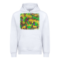 White mardi gras fleur de lis and leopard background Urban Hoodie - AdoDesignShop