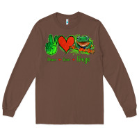 Chestnut Peace Love Frogs Long Sleeve Tee - Jasminsmagicworld