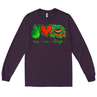 Plum Peace Love Frogs Long Sleeve Tee - Jasminsmagicworld