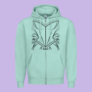 Wedding Dress , Simple Marriage Bridal Shower Gift Zipper Hoodie Designed By Longcreatives