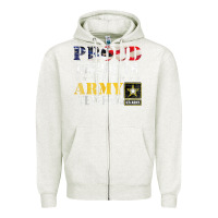Oatmeal Heather proud daughter of a army veteran american flag military gift Zipper Hoodie - longCreatives