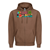 Chestnut hello summer Zipper Hoodie - Artiststas