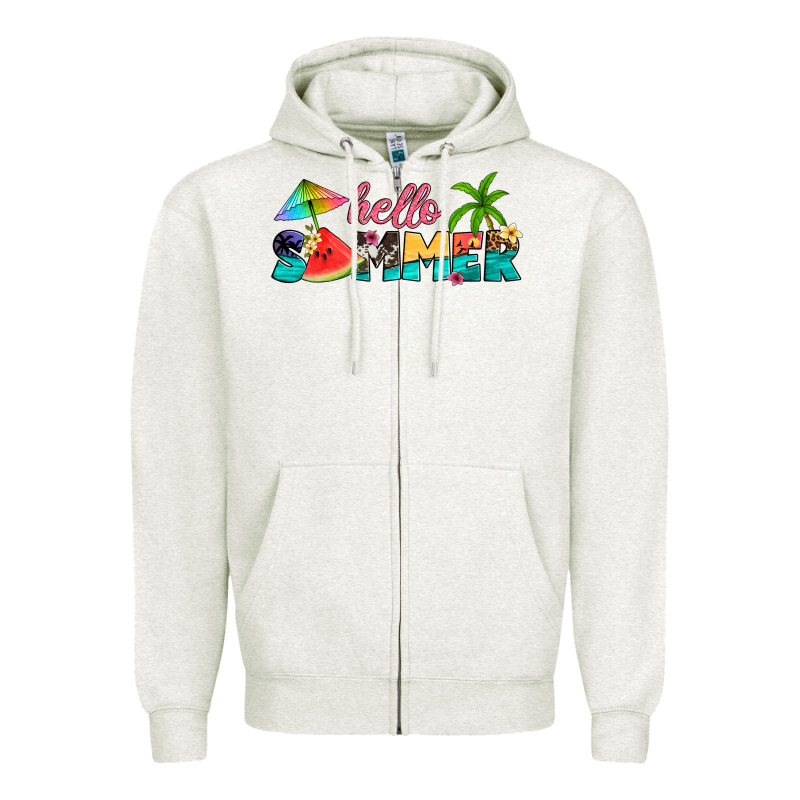 Hello Summer Zipper Hoodie by Artiststas | Teevron