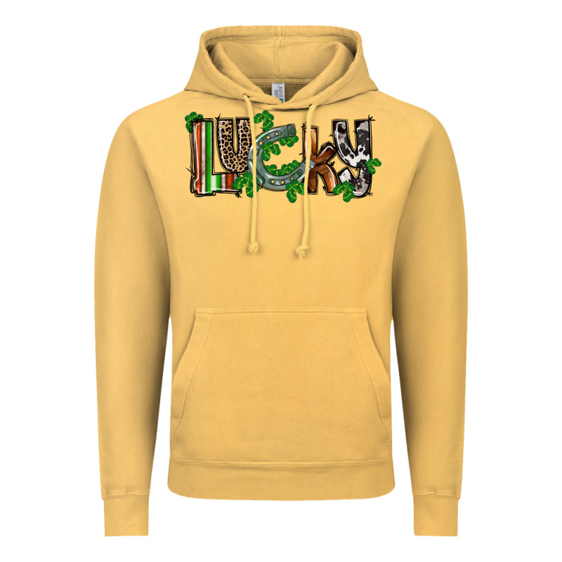 Lucky Horseshoe St. Patrick's Day Vintage Hoodie by CowGirlArtShop | Teevron