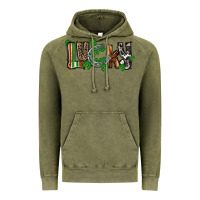 Vintage Olive Lucky horseshoe St. Patrick's Day Vintage Hoodie - CowGirlArtShop