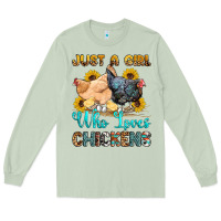 Matcha just a girl who loves chickens Long Sleeve Tee - OliviaCreatesArt