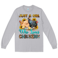 Moon Dust just a girl who loves chickens Long Sleeve Tee - OliviaCreatesArt